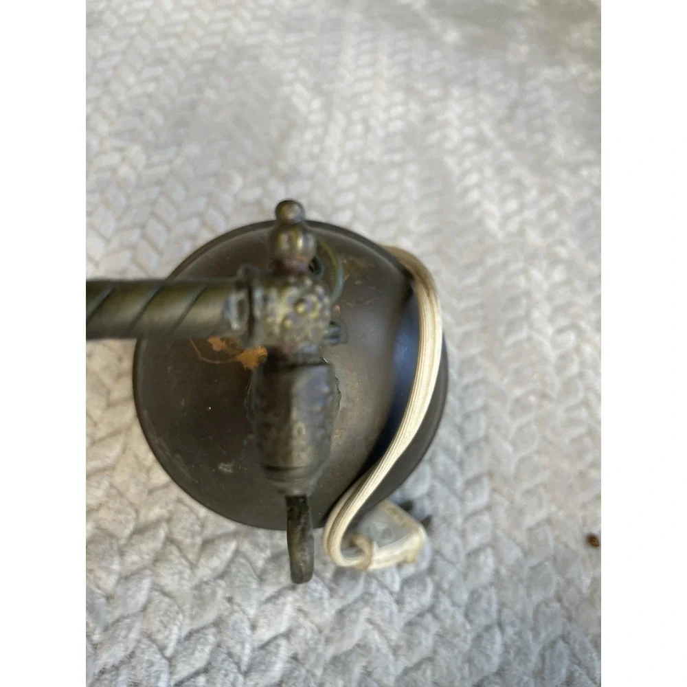 Rare Antique‎ Brass Triple Swing Arm Swivel Lamp Sconce Faries Industrial Globe